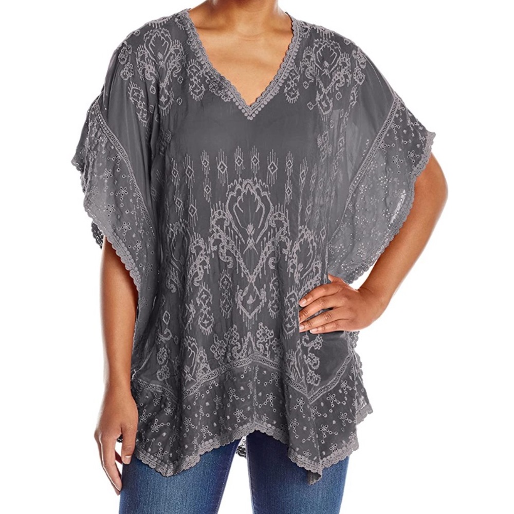 Johnny Was IVORY Tribal Poncho